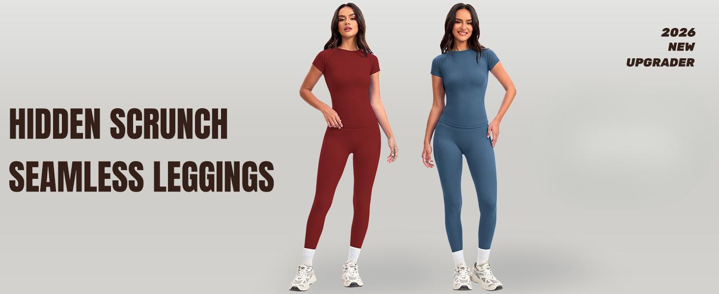 Butt Lifting Leggings for Women Hidden Scrunch Seamless Workout Leggings Mid Low Waist Tummy Control Gym Yoga Pants