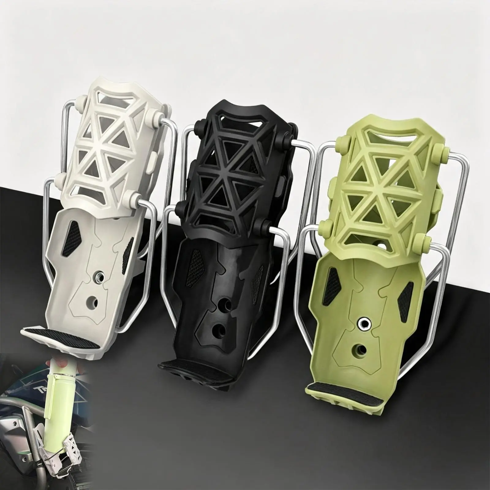 Universal Bike Cup Holder Motorcycle Handlebar Cup Holder, Adjustable 360° Rotatable No drilling required Bike Water Bottle Holder for Bike, ATV, E-Bike, Scooter, Boat - Anti-Shake Durable Handlebar Drink Holder