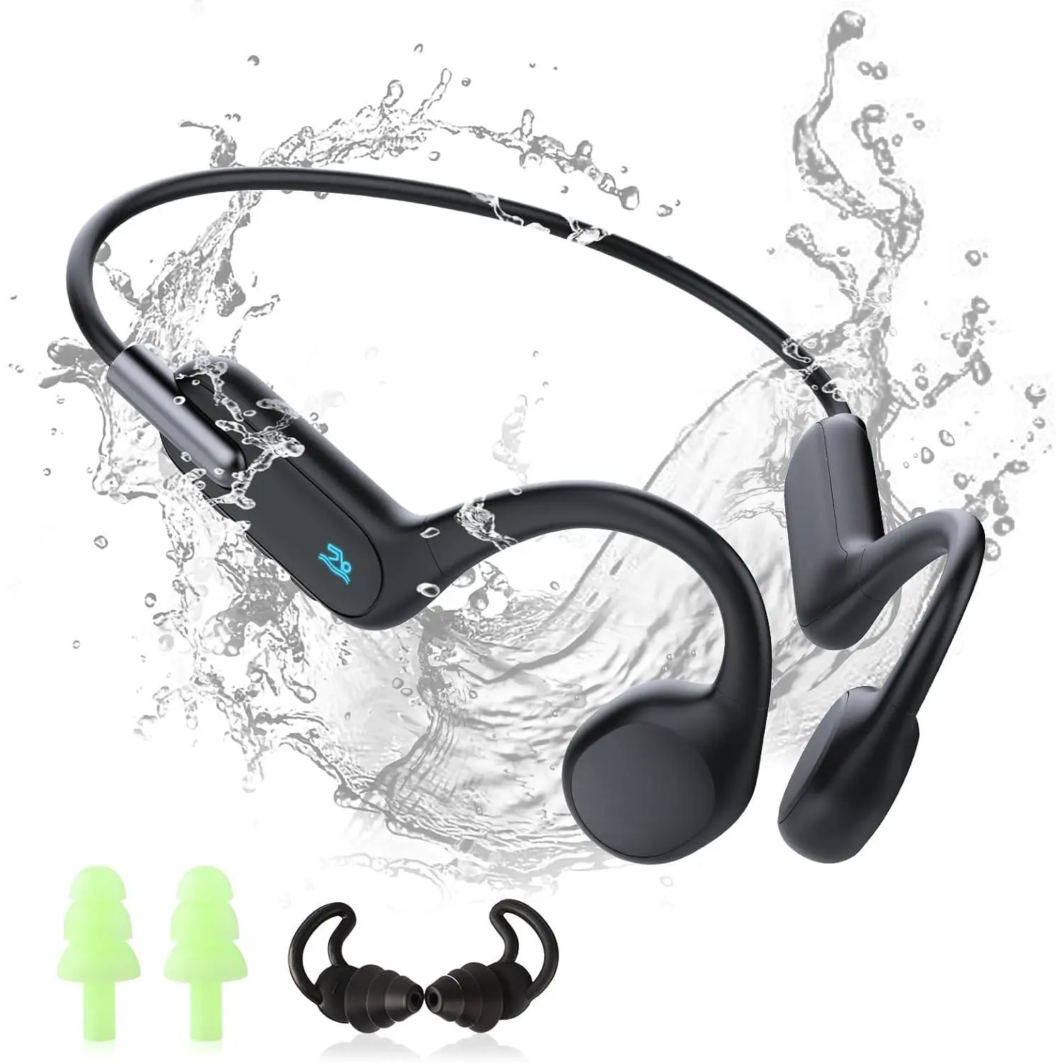 Conduction Swimming Headphones, IPX8  Open Ear Headphones with 32GB MP3 Mode,  6.0  Headphones for Pool  Running Gym
