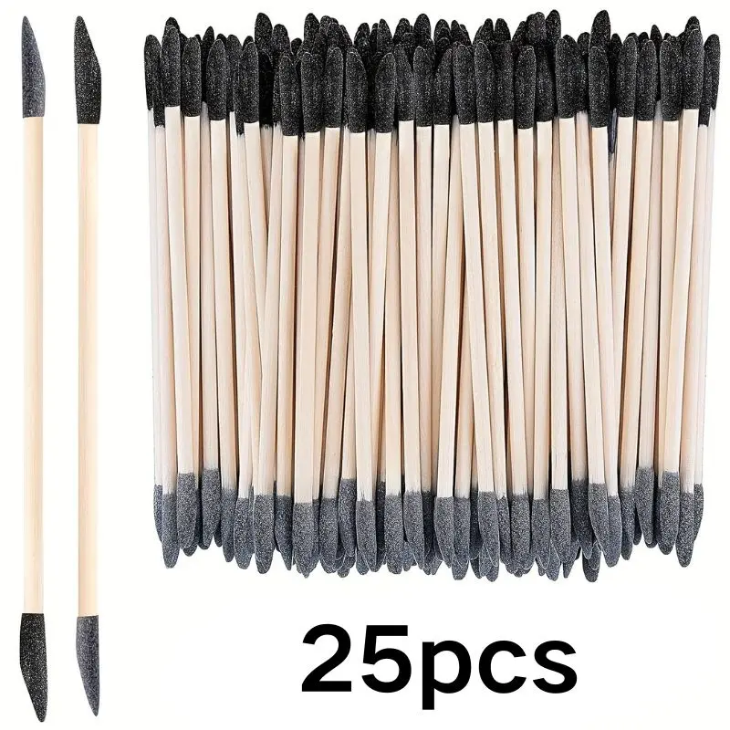 25/50 sandpaper rods, sandpaper sticks, model sandpaper rods, double-headed 150/280 mesh, suitable for plastic models, wood products, fine parts, manicures, 5.4 * 0.27 inch, Sanding Sticks