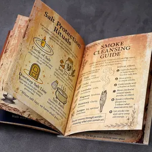 77 Pages Witchcraft Grimoire Pages Book of Shadows Kit with Moon Phases Herbal Lore Spells Salt Protection Salt Jar Spell Gothic Dark Academia Witch Journal Perfect for Modern Witches Wiccans and Spiritual Seekers