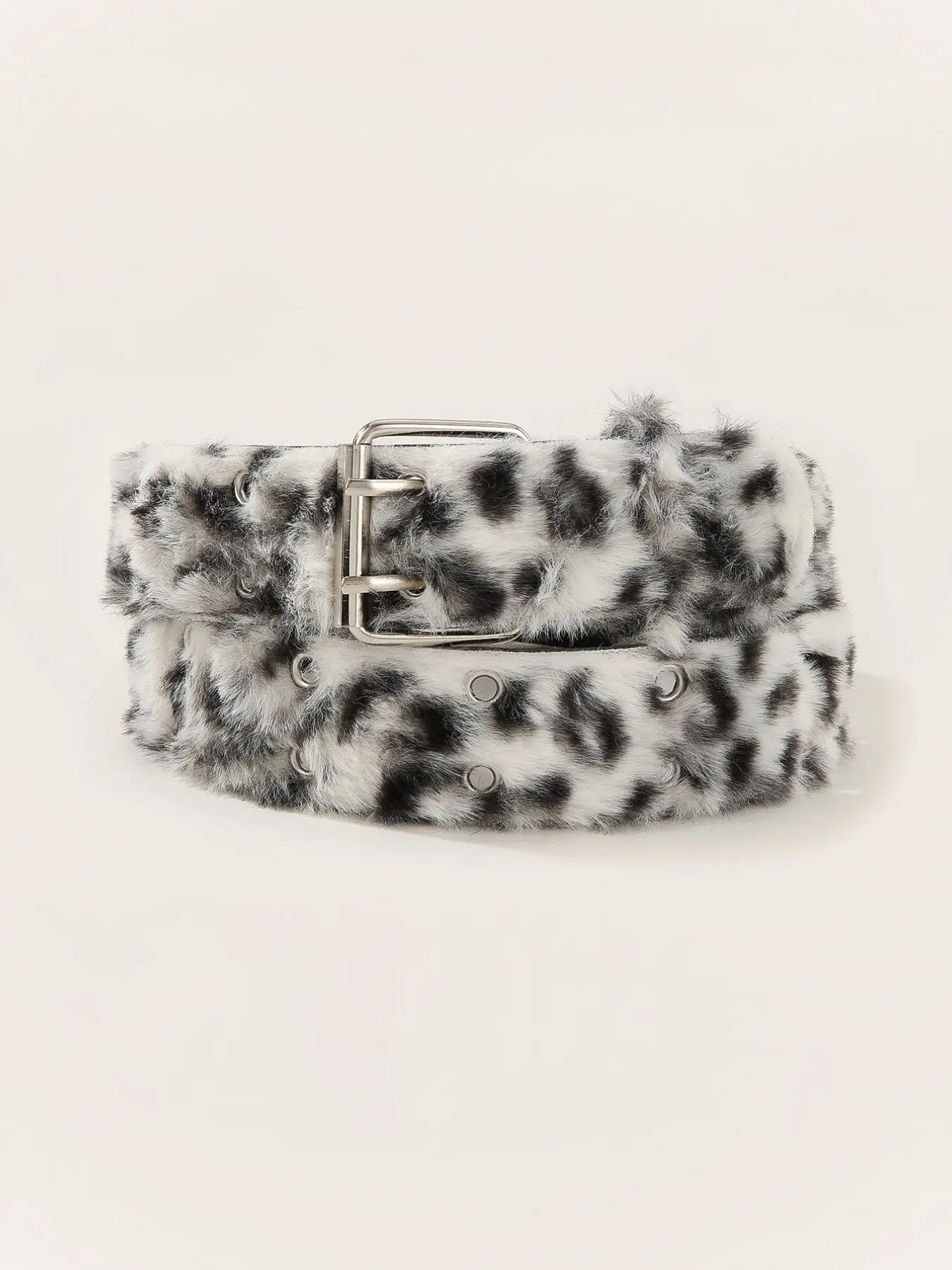 Fashion Leopard Print Faux Fur Belt for Women, Punk Style Waist Belt, Retro Y2K Belt, Comfortable and Cute, Cute Belts, Perfect for Daily Wear