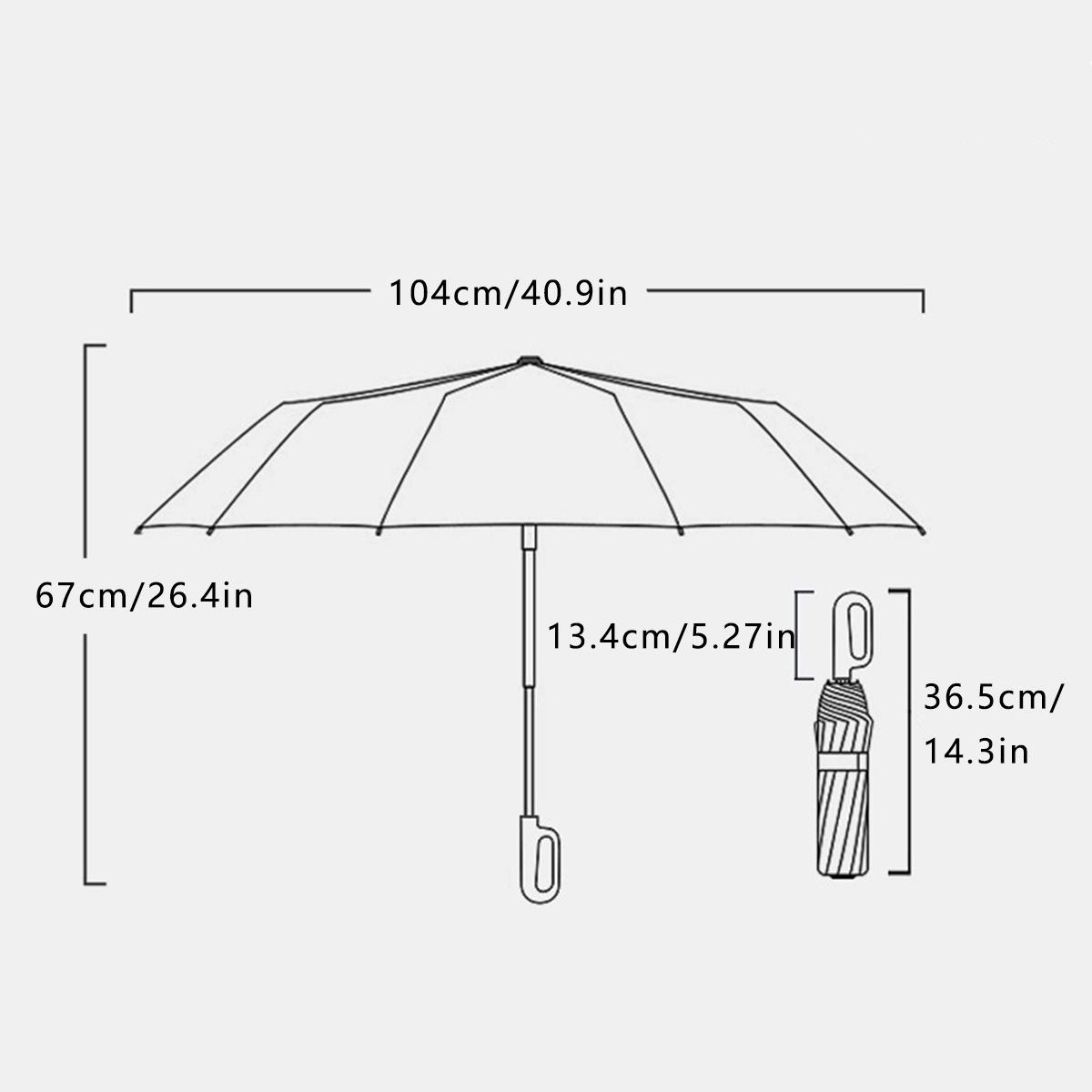 Automatic Umbrella, 1 Count Portable Foldable Umbrella, Windproof Umbrella for Men & Women, Umbrella for Outdoor Activities, Wind Resistant Umbrella, Home Supplies