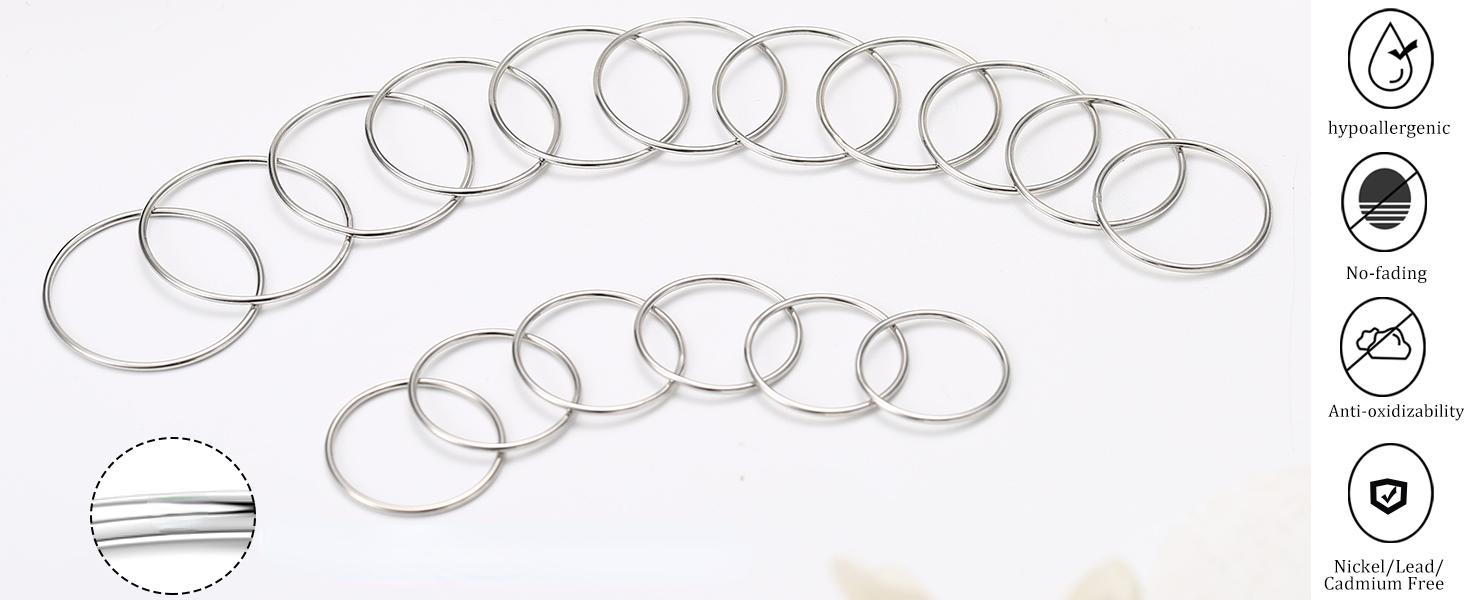 Milacolato 1-3count 1mm Thin Ring Filled Stacking Stackable Knuckle Pinky Thumb Ring Polished Plain Minimalistic Point Finger Band Ring for Women s Comfort Fit Size 4-13 ring