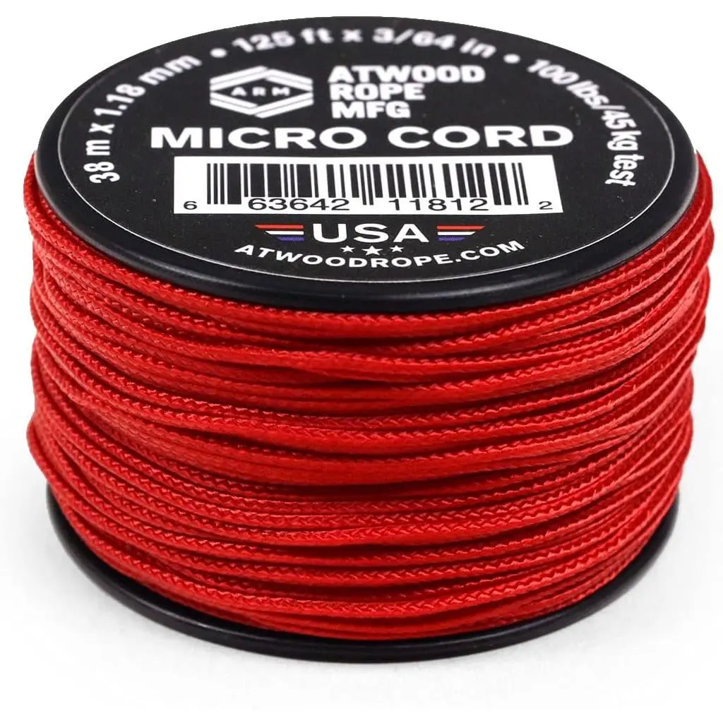 Reusable Nylon Micro Cord Spool - Synthetic Atwood Rope, 125 ft Length, for Fishing Gear, Tie Downs, Camping Accessories