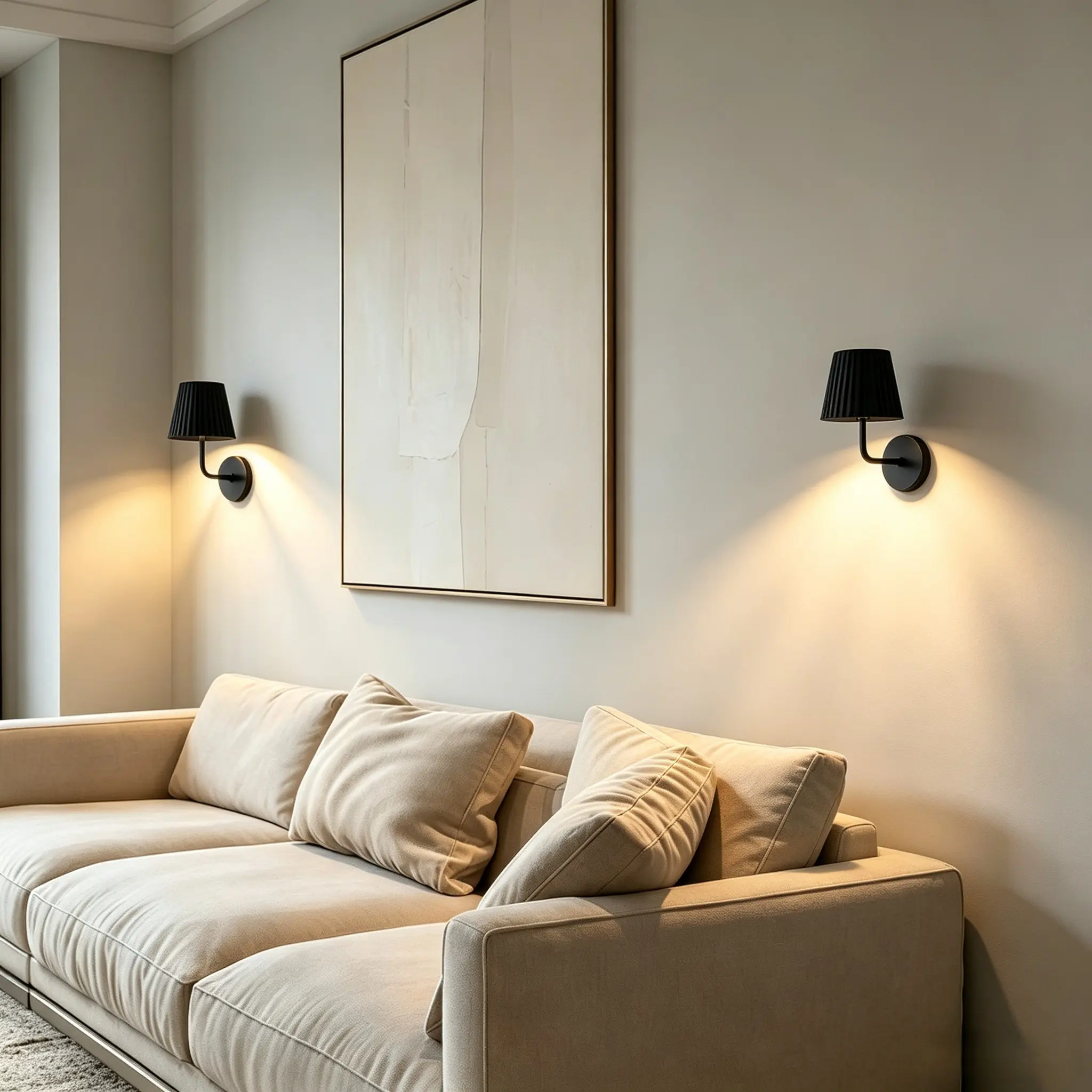 2-Pack USB Rechargeable Pleated Wall Lamp, Adjustable Three Colors with Remote, Timer 15min-120min, Ideal for Bedroom, Hallway, Living Room, Adjustable Lighting