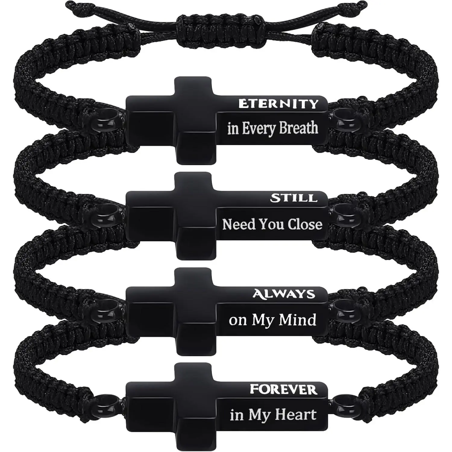 4 Pack Cremation  Urn Bracelet for Ashes Adjustable Personalized Memorial Keepsakes  Braided Ashes Bracelet Bangle Rope for Women Men Loved Ones and Pets