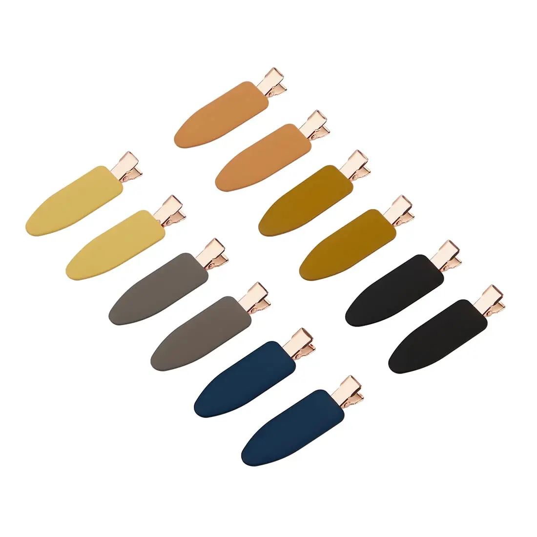 12 count No Bend Hair Clips, No Crease  Pin Clips for Makeup Application,2022 style, non-slip.Hair won't get caught between plastic attached to metal. (Morandi)…