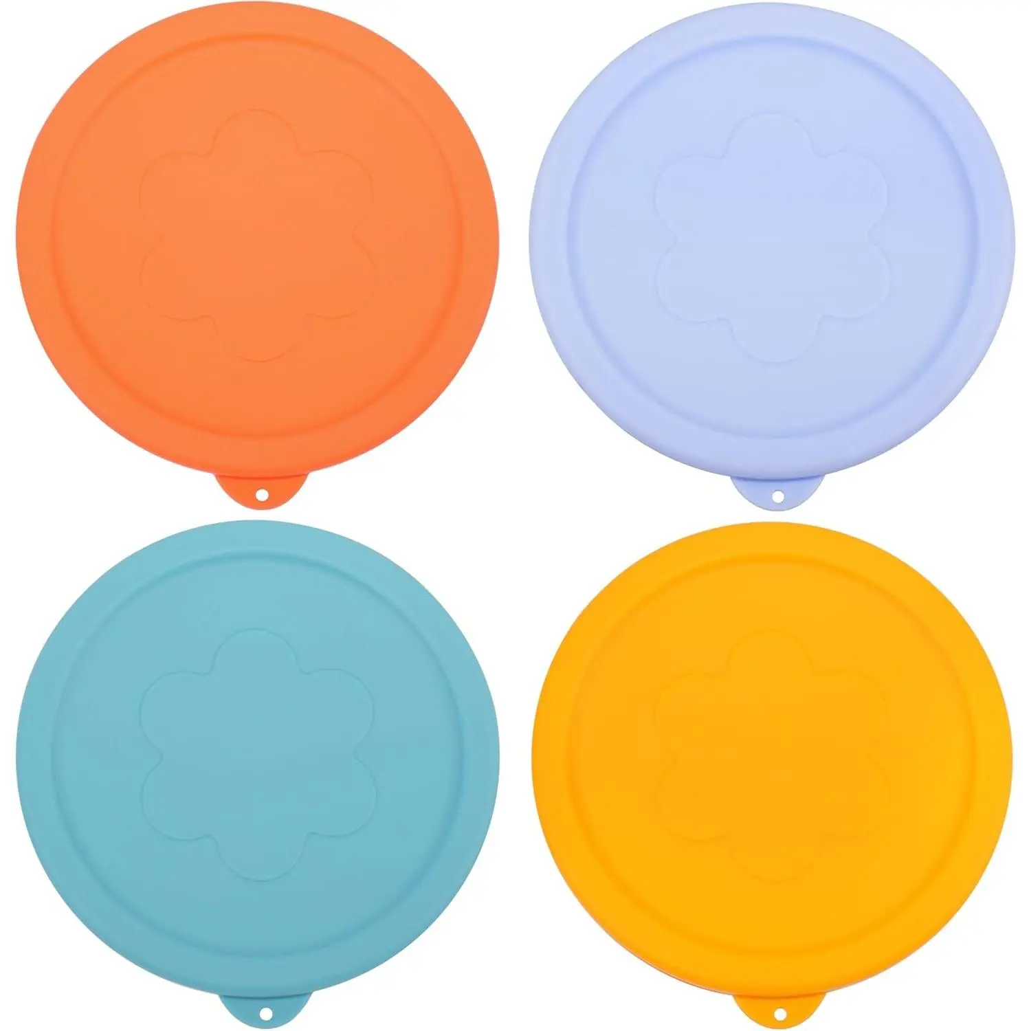 4 Cup Silicone Replacement Lids Storage Cover for Pyrex 7201-PC Glass Bowls (Container not Included) 4 Pack Microwave, Dishwasher and Freezer Safe