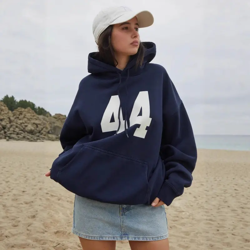 Unisex Number Graphic Short Sleeve Hoodie, Oversized Cotton Blend Pullover Sweatshirt, Casual Loose Fit Streetwear Hooded T-Shirt for Men and Women