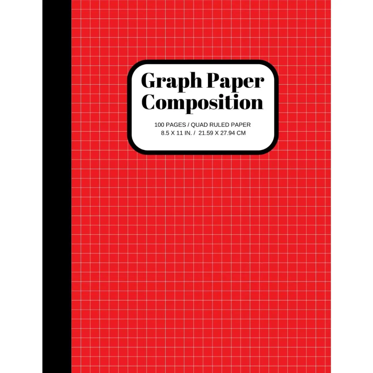 Graph Paper Composition Notebook: Grid Paper Notebook, Quad Ruled, 100 Sheets (Large, 8.5 x 11) (Graph Paper Notebooks) - Paperback