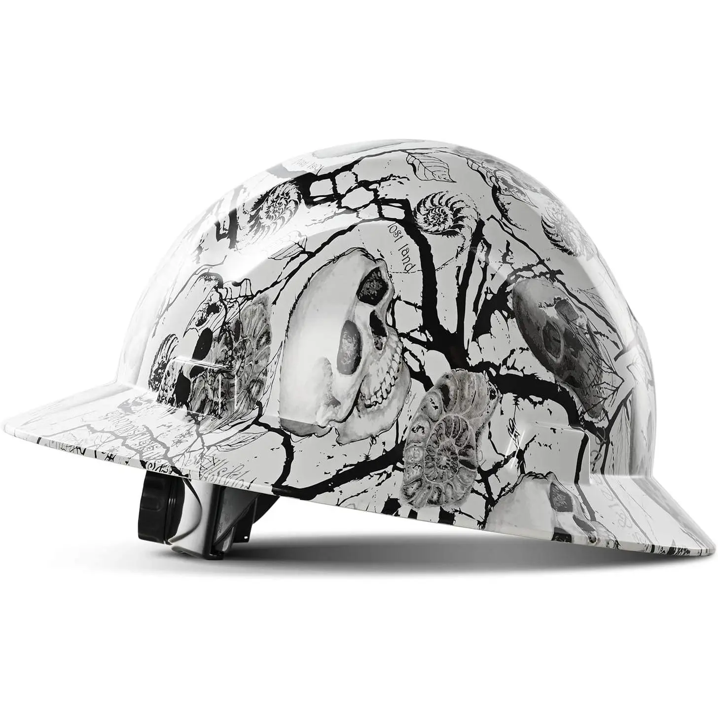 Adult Unisex Hard Hat with 4-Point Susp., 4-Point Ratchet Suspension, Adjustable Knob Fit, Washable Sweatband, Chin Strap, Top Pad Cooling, Lightweight Impact-Absorb Protective Headgear for Construction, Outdoor Work, Outdoor Wear