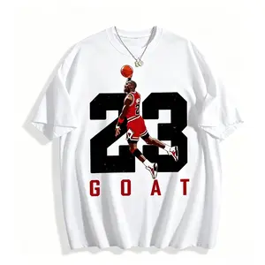Number 23 Jumpman Tribute T-Shirt – Clean Retro Basketball Tee with Iconic Dunk Pose and Bold Typography for Hoopers & Fans graphic tees men funny shirts,t-shirt good graphic tees Cotton Menswear |   Men's and Women's General-Purpose Sports T-shirt, Coupl