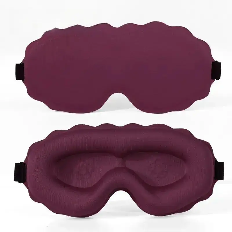 Ergonomic 3D Contoured Sleep Mask for Adults – Ultra-Soft Breathable Polyester Fabric, Lash-Friendly Design Ensures Zero Eye Pressure & Complete Light Blockage, One-Size Adjustable Fit for Side and Back Sleepers, Hypoallergenic Sleep Aid
