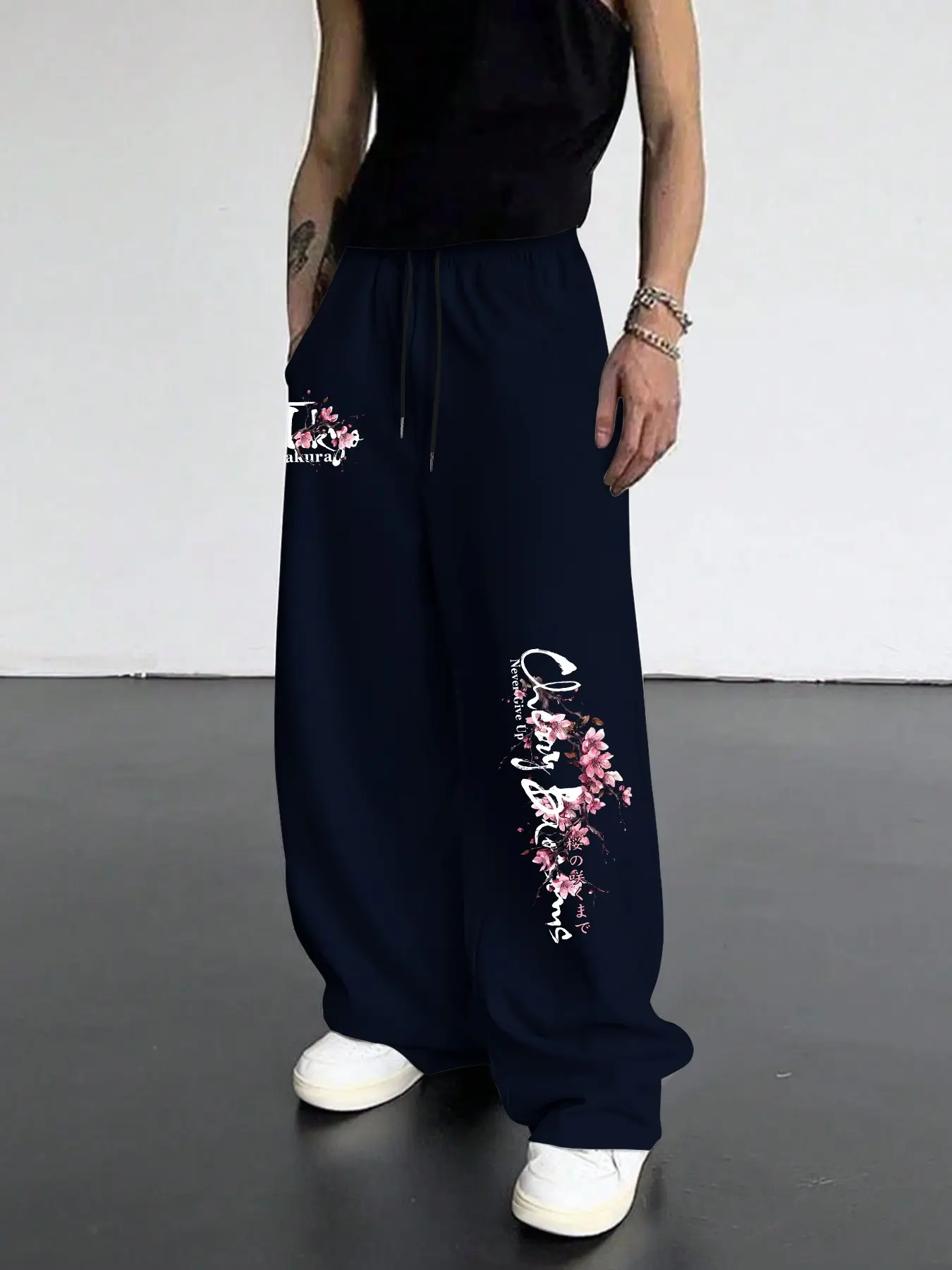 New Summer Fashion Y2K Streetwear Graphic Print Wide Leg Pants, Loose Straight Fit, Unisex, Casual Everyday Wear, Campus & Commute