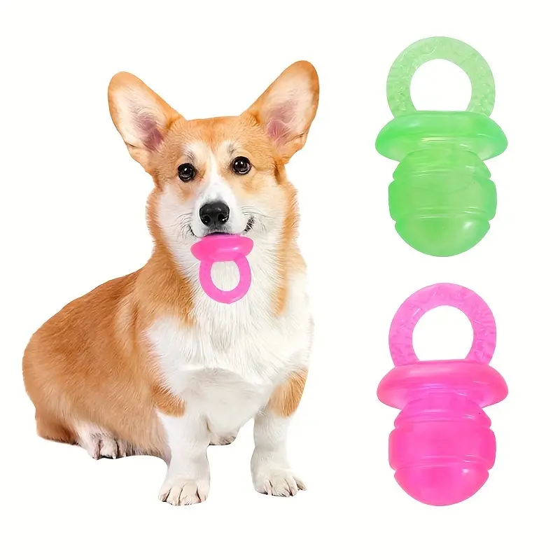 Transparent Pacifier Shaped Pet Dog Sound Toy Chew and Vent Pet Supplies