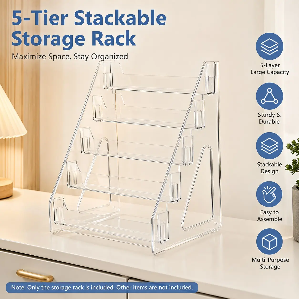 Transparent Acrylic Multi-Tier Perfume Organizer, Cosmetics Organizer & Skincare Display Stand, Vanity Table Desktop Storage Rack, Large-Capacity Layered Organizer, Desktop Storage Box for Bathroom and Bedroom