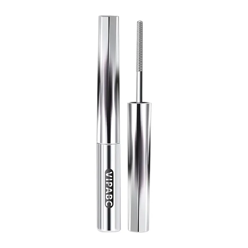 Steel Brush Mascara, Ultra Fine Thin Rod, Long Lasting Waterproof, Smudge Proof, Curling Eyelash Makeup, Ideal for Short Lashes