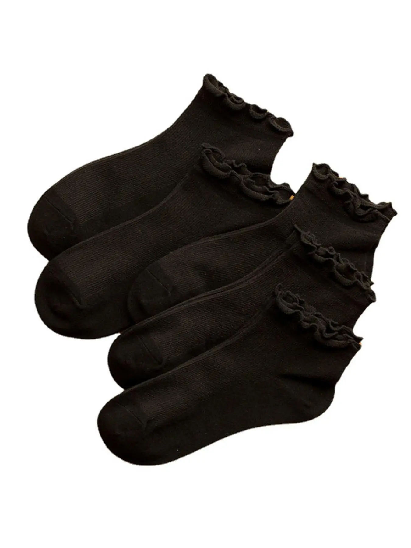 5 Pairs Women's Low-Cut Ankle Socks, Plain Surface Cartoon Pattern, Fitted Design, Spring Summer Wear, Unlined Comfortable Footwear