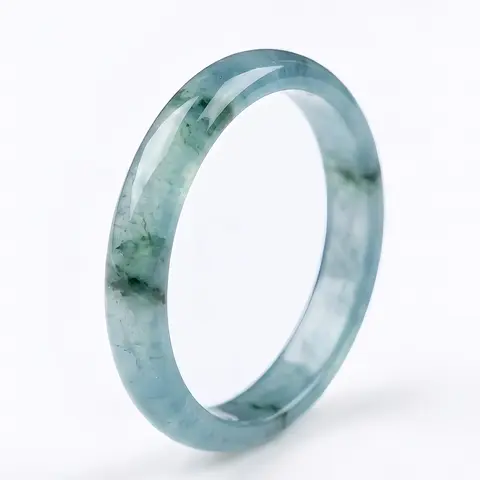 3mm Thin Jade Style Stackable Blue Green Natural Stone Band Fengshui Lucky Finger Ring for Women, 1pc Real Gemstone Wedding Band, Hypoallergenic Delicate Jewelry, Ideal Good Luck Gift for Her, US Size 4-12