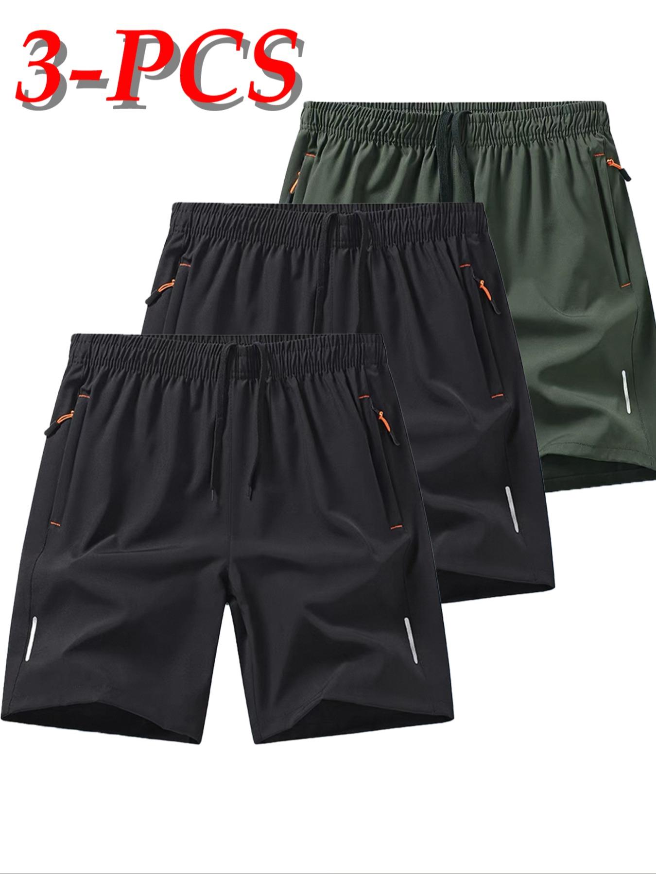 Men's Reflective Stripe Zipper Pocket Shorts, Regular Fit Casual Breathable Comfortable Shorts for Summer, Men's Bottoms for Daily Wear, Streetwear Sports Shorts