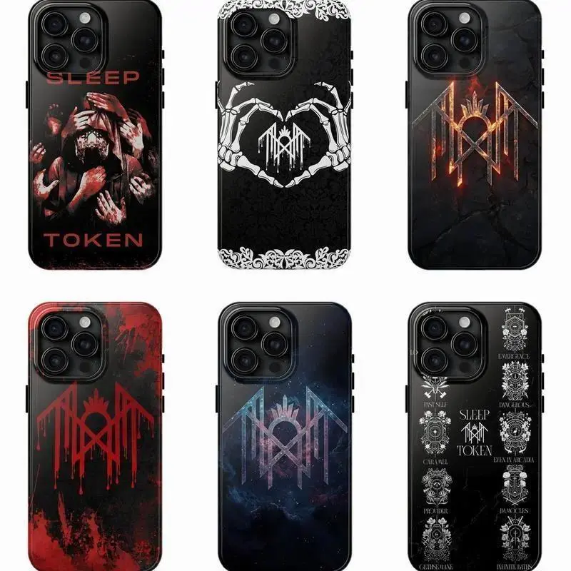Dark Aesthetic Sleep Token Even In Arcadia Music Tour Merch Art Phone Case - Polycarbonate Heavy-Duty Protective Hard Shell with Protection for iPhone 11-17 Pro Max/Plus, Samsung Galaxy S23-25, Stylish Gift