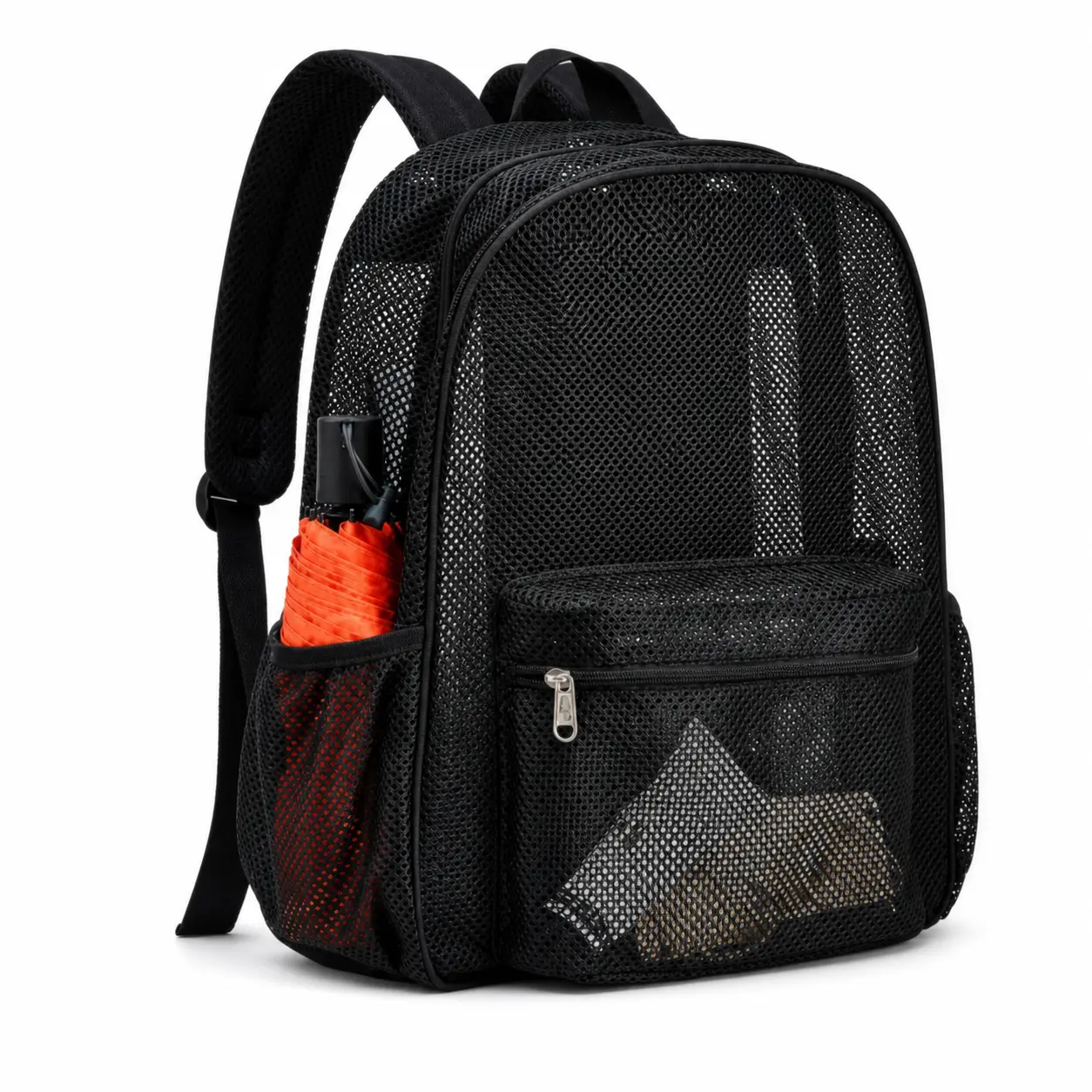 Heavy Duty Mesh Backpack For Commuting Swimming Travel Beach Outdoor Sports Weight Reducing Design Fits 12 Inch Laptop 20 35L Unisex Cozy Breathable Everyday Essential