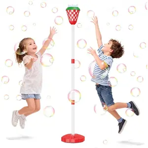 Bubble Machine for Kids with Colorful Lights and Music, Rechargeable Outdoor Toy for Parties and Events