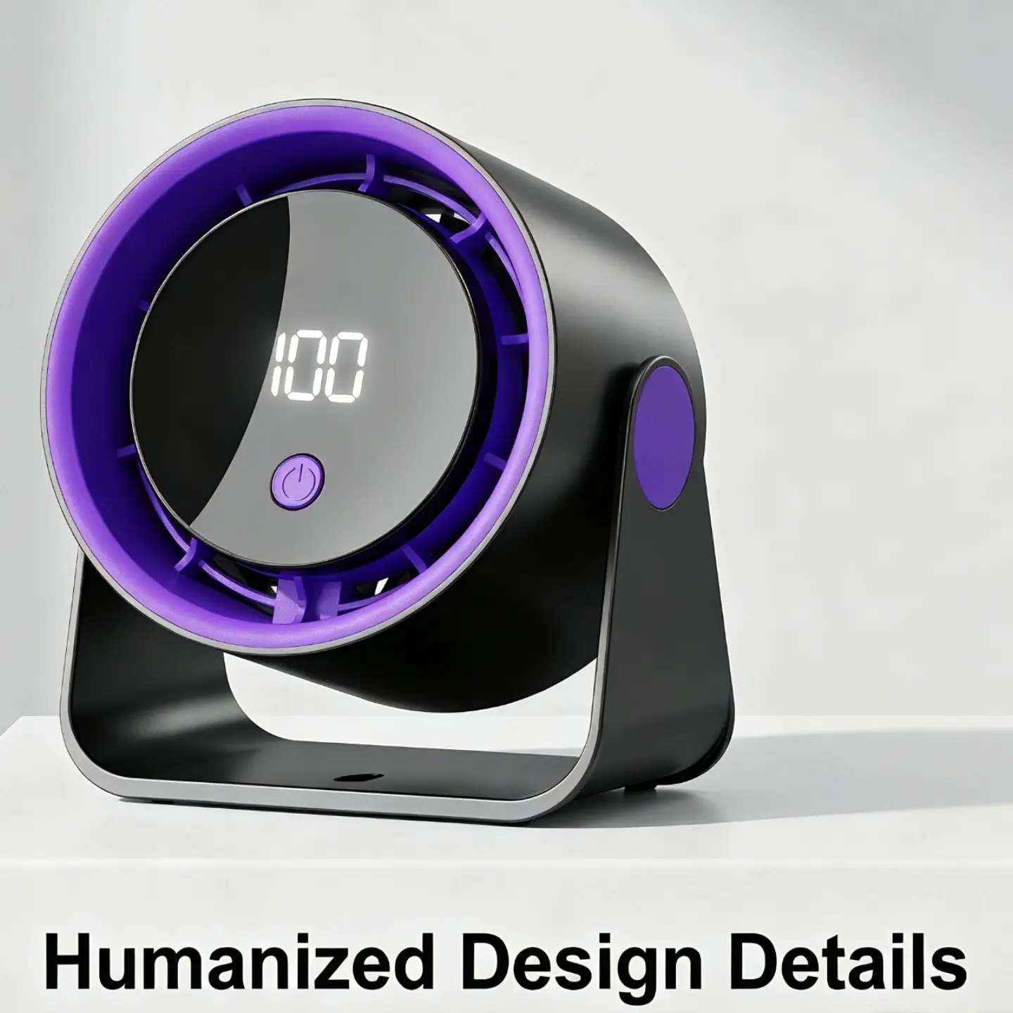 2026 New Mini Office Desk Fan, USB Rechargeable Portable Personal Fan, Silent Bladeless Air Circulator, Speed Adjustable, Hanging & Wall-Mount Design, Quiet Desk Fan, for Home, Kitchen & Travel