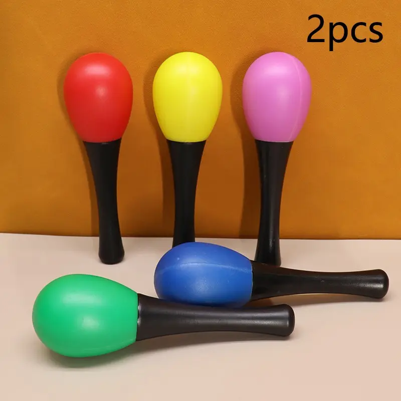 Colorful Round Maracas, 2 Counts Musical Orff Percussion Instrument for Adults, Vibrant Handheld Music Shakers Perfect for Parties and Festivals, Percussion Musical Instruments