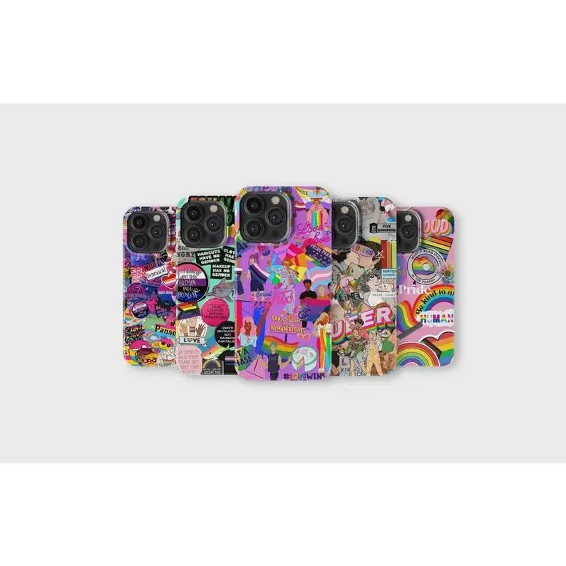 Glossy Multi-Model Phone Case with Equality, Love, Orange Art, Transformation Artistic Print for iPhone 17 Pro Max, 15,14,13,12,11 Pro Max Plus, Air 16 & Samsung Galaxy S25,S26,S24 Ultra,FE (2026 Release) - iOS & Android Compatible