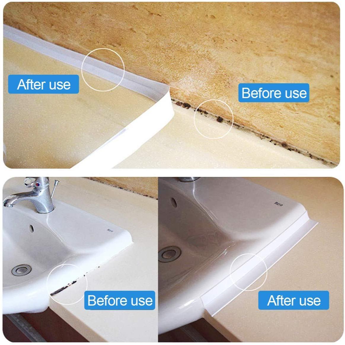 Caulk Tape,Bathroom Corner Caulking Tape,Self-Adhesive Sealing Tape Used for Kitchen Sink,Toilet, Bathroom Bathtub, Tub Floor Wall Edge Protector Strip Flexi Seal # TOP PICKS