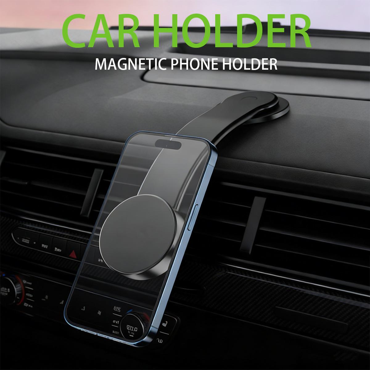 Upgraded magnetic wireless car mount with a 180° rotating vacuum suction cup; 180° adjustable MagSafe car charging holder that rotates for easy positioning; portable-suitable for cars, gyms, mirrors, offices, and home; multi-purpose car mount; an ideal gi