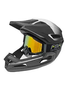 Gradient Full Face Dirt Bike Helmet With Detachable Chin Guard & Matching Goggles Shockproof PC EPS Lightweight Multi-Vent Adjustable Dial Washable Liner Off-Road Motocross Mountain Bike Protective Helmet Outdoor Sports Riding Gear For Men Women