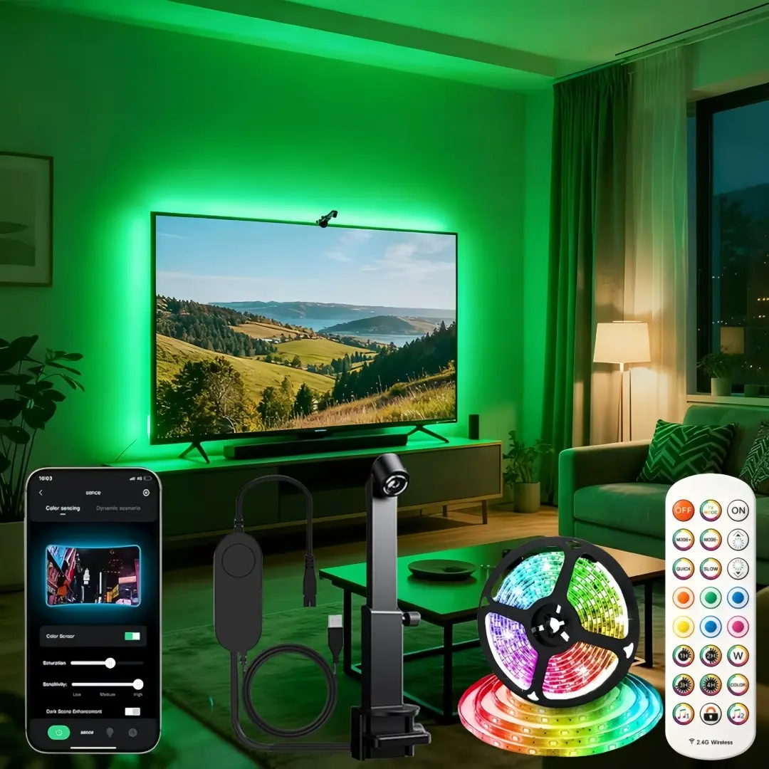 Smart RGB TV Ambient Light Strip Camera Screen Sync LED Backlight for Room Entertainment Led Lights For Living Room