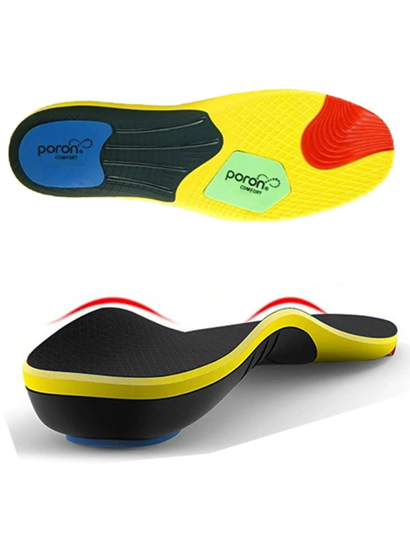 Plantar Fasciitis Insoles, Arch Support Corrective Insoles, Relieve Flat Feet and High Arches Pain, Comfortable Footwear Inserts