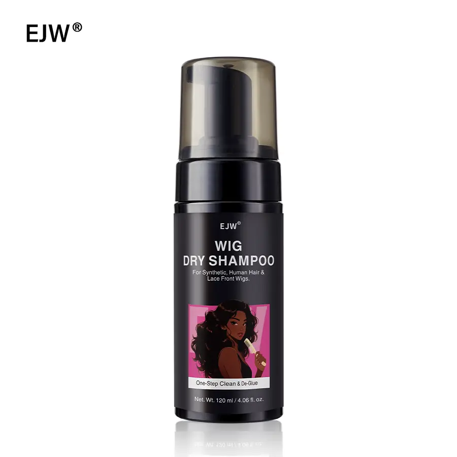 EJW Wig Dry Shampoo – Waterless Cleaner r for Lace Front, Glue removal mousse Breaks Down Adhesive Residue, Controls Odor, No-Rinse, wig glue remover Human & Synthetic Hair,Gentle and non-irritating, effectively extends the lifespan of wigs 4.06 fl oz