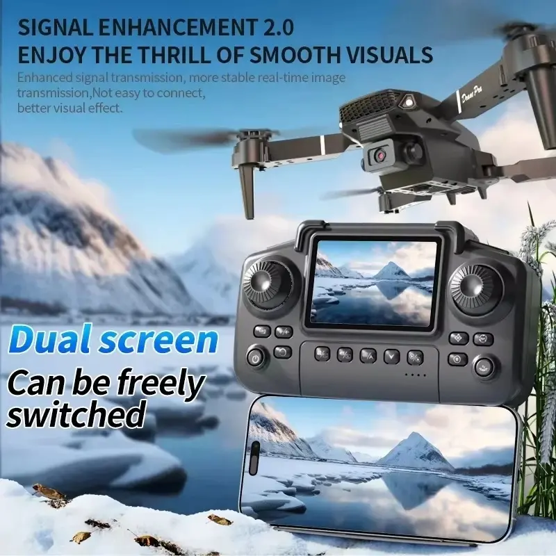 E99 drone - suitable for beginners, lightweight design, equipped with a camera, black remote control, rechargeable battery, ideal for aerial photography and video recording, a great gift for teenagers for Christmas, back-to-school season, or birthdays
