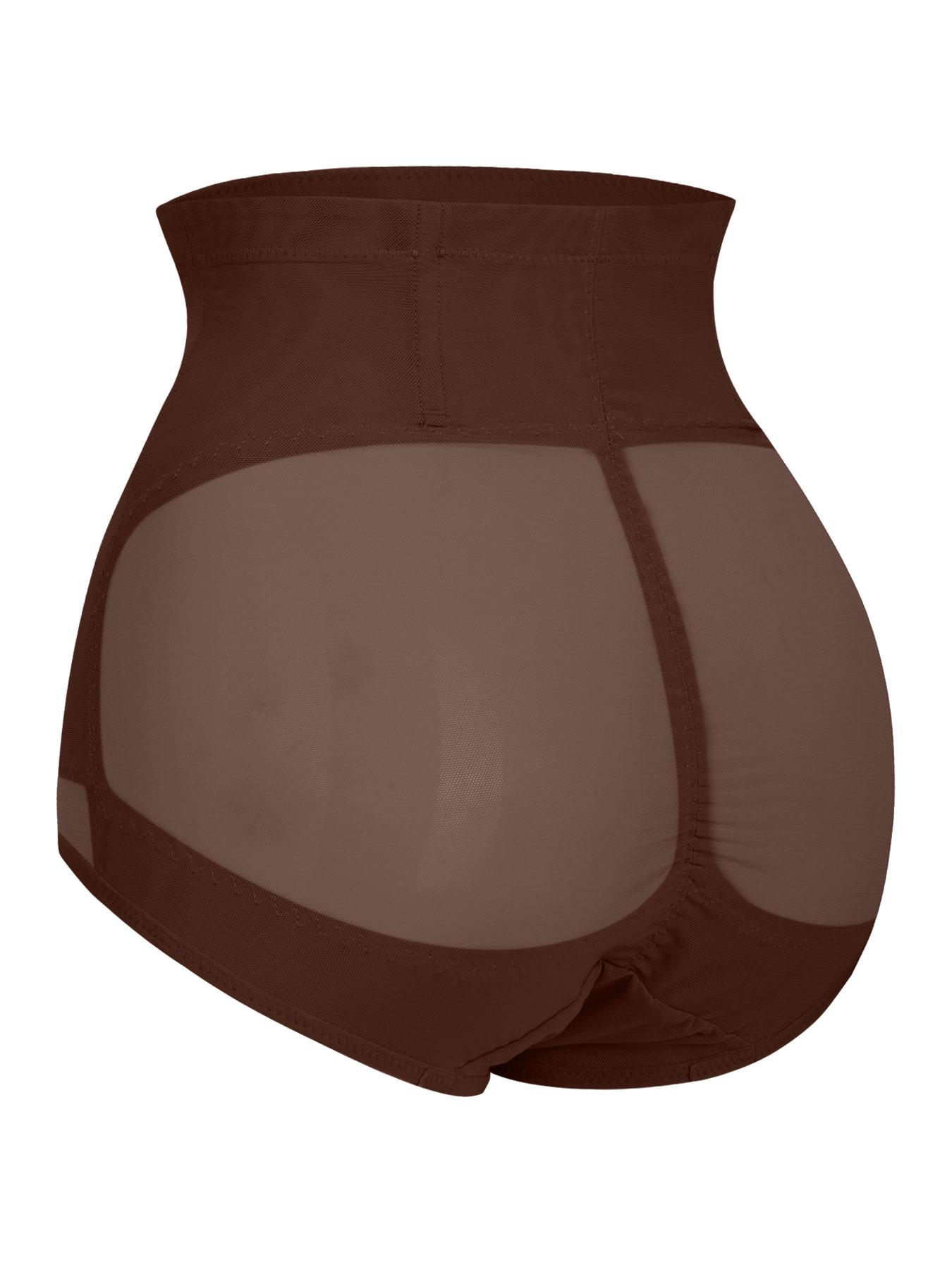 【Plus Size】 Solid Color Mesh Criss Cross Design High Waist Shapewear Panty, Breathable Comfortable Tummy Control Butt-lifting Shaper, Tummy Control Butt Lifter, Ladies Shapewear Bottoms