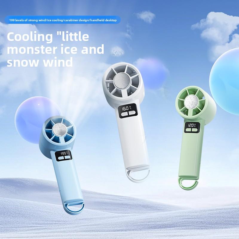 New USB Handheld Fan, Semiconductor Cooling Fan, Five-Speed High-Speed Turbo Fan