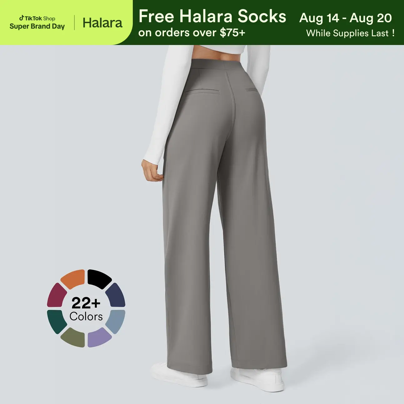 Halara Flex DayStretch High Waisted Pocket Straight Leg Work Pants