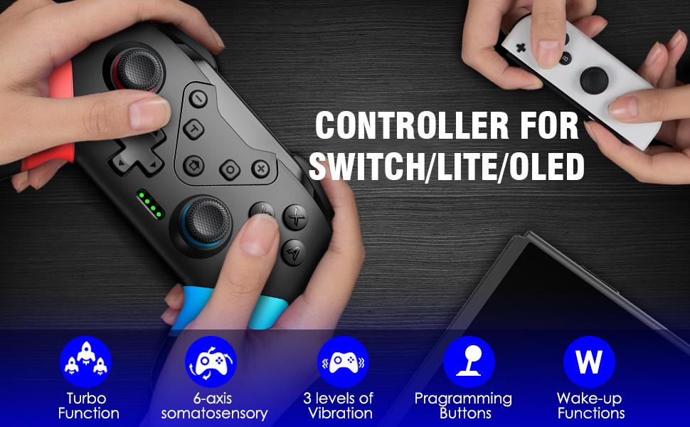 Switch Controller, Wireless Switch Controller for Switch/Switch Lite/Switch OLED, Extra Switch Controller with Paddles, Programmable Switch Control Remote Gamepad with Back Buttons,Wake-up,Turbo Switch Controller, Wireless Switch Controller for Switch/Switch Lite/Switch OLED, Extra Switch Controller with Paddles, Programmable Switch Control Remote Gamepad with Back Buttons,Wake-up,Turbo