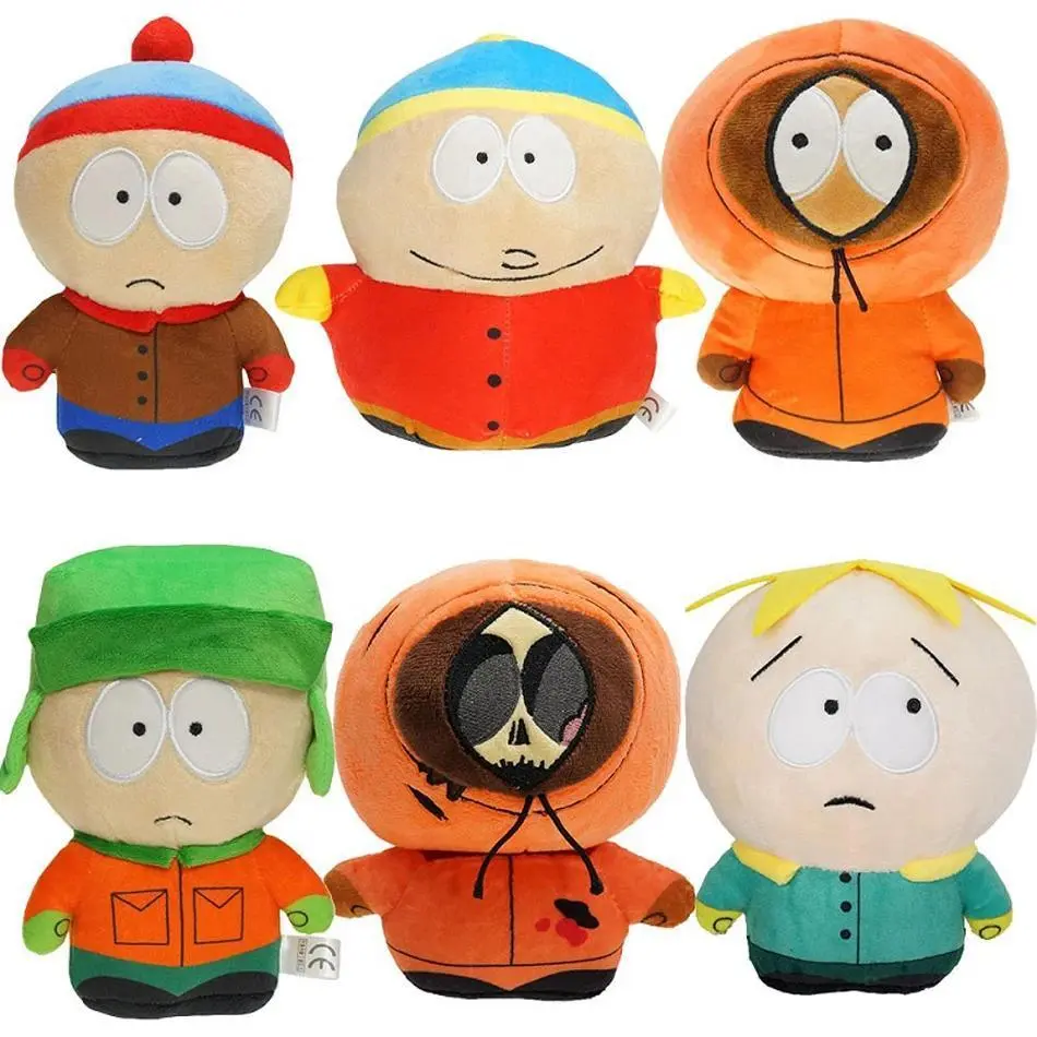 20cm SouthPark Kawaii Soft Toy Collectibles, Stan/Kyle/Kenny Unisex Cartoon Stuffed Dolls, New Gifts for Children