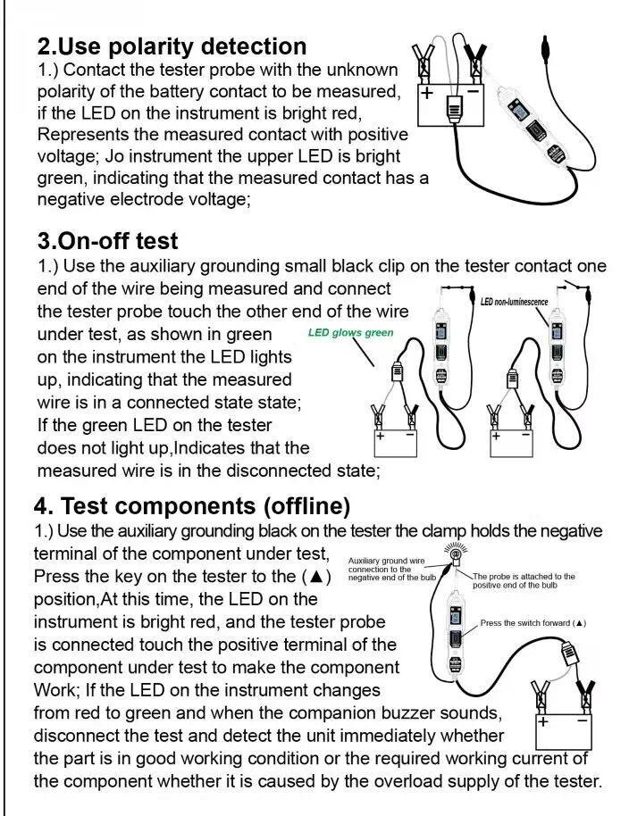 The Newest Electric Circuit Tester Automobile Electrical System Tester With Power Switch Vehicle Diagnostic Tool
