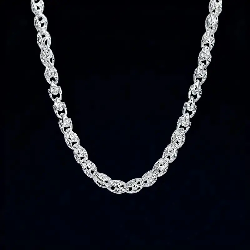 Trendy 1Pc 5mm Faucet Chain Necklace for Men Women 925 Silver Rope Necklace Simple Jewelry Elegant Gift 20/24 Inches Present Jewelry, Fashion Party Wedding Accessories, everyday wear, wire chain necklace