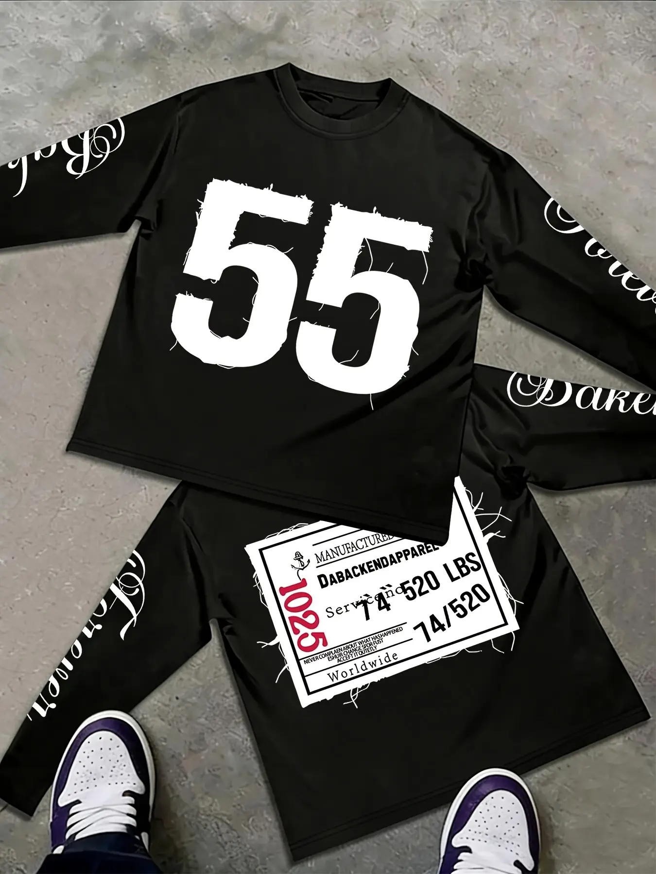 Men's 100% Cotton Long Sleeve Casual Shirt, Number 55 Print, Vintage Hip-Hop Street Style, Perfect for Skateboarding, Daily Wear, Night Out, Fall Season