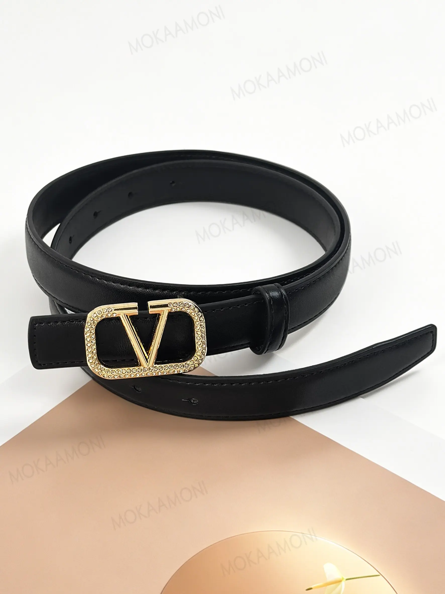 Women's belts, elegant and unique, with a classic and fashionable letter alloy buckle design, suitable for pairing with jeans, shorts, and skirts, Casual Belt