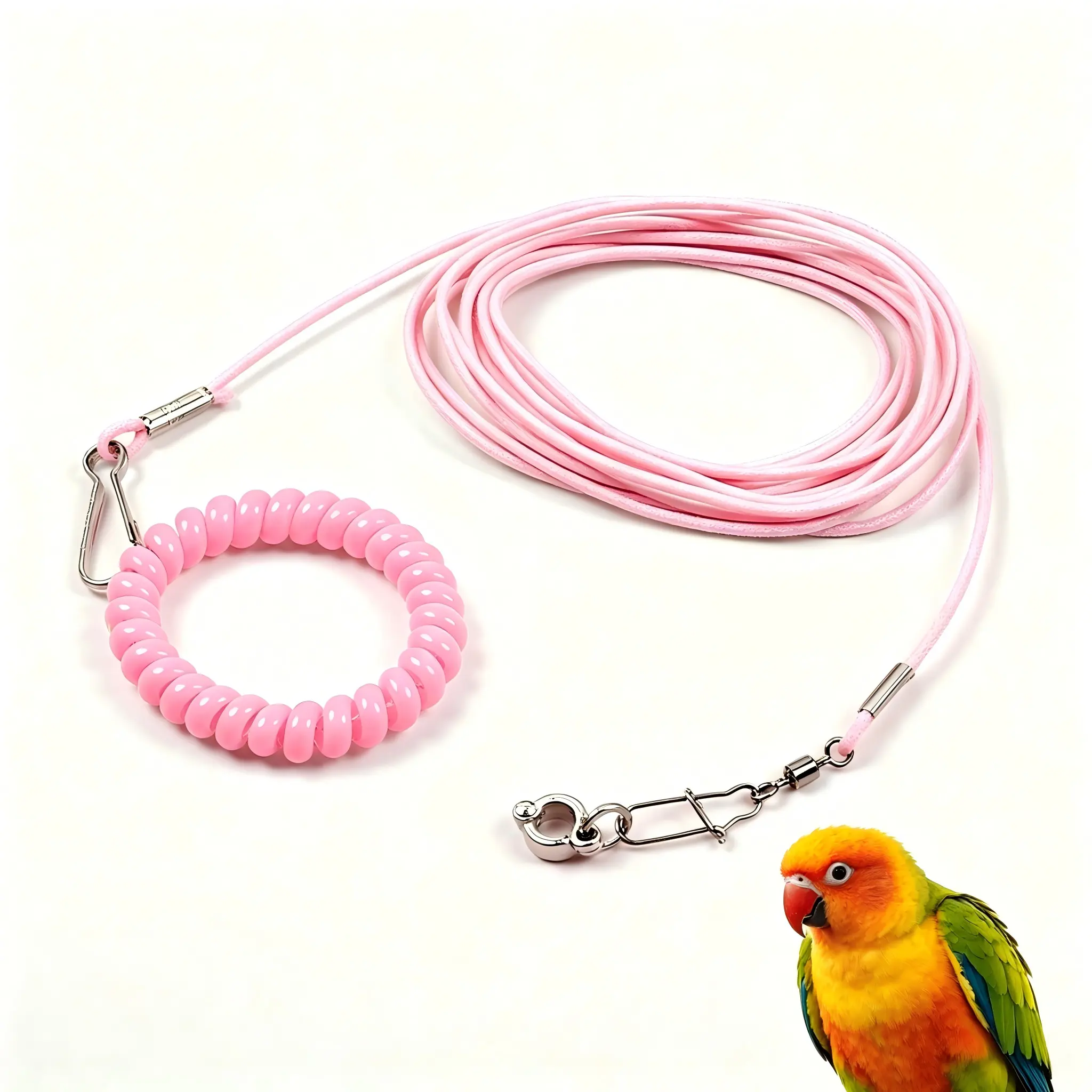 Polyester Parrot Bird Leash - Pet Bird Walking Aid with Foot Ring, New Model Training Aid for Outdoor Training and Travel
