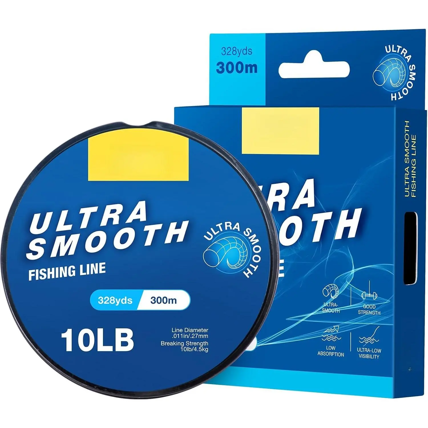 Ultra Smooth Monofilament Mono Fishing Line with Spool Mono String Nylon Invisible Line Clear 2 4 6 8 10 12 14 17 20 20LB Fishing Wire Freshwater Saltwater