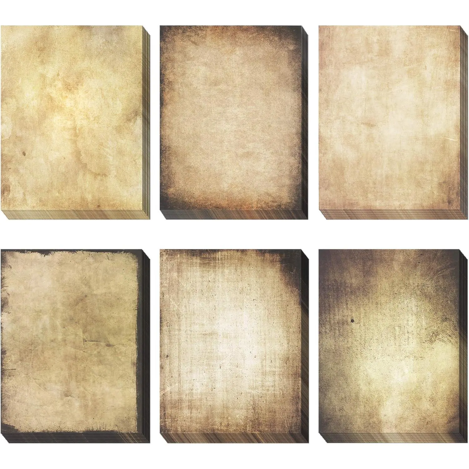 Paper, 60-Sheets Antique Paper, Letter Size, 8.5 x 11 Inches, 6 Double Sided Designs, Decorative  Paper for Writing, Printing, Arts and Crafts